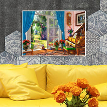 Charger l'image dans la galerie, Cour de chat - diamant rond complet - 40x30cm