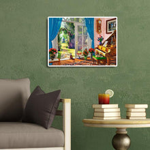 Charger l'image dans la galerie, Cour de chat - diamant rond complet - 40x30cm