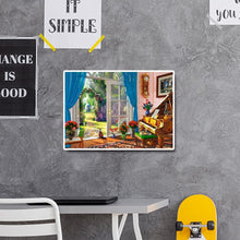 Charger l'image dans la galerie, Cour de chat - diamant rond complet - 40x30cm