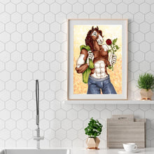 Charger l'image dans la galerie, Cheval de catoon - diamant rond complet - 30x40cm