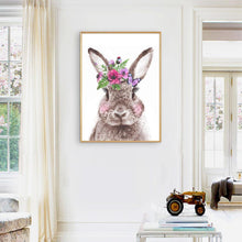 Charger l'image dans la galerie, Lapin de guirlande - diamant rond complet - 30x40cm