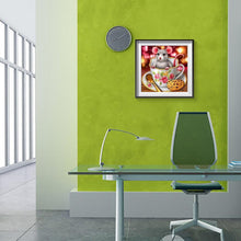 Charger l'image dans la galerie, Souris et tasse - diamant rond complet - 30x30cm