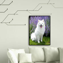 Charger l'image dans la galerie, Chien blanc - diamant rond complet - 30x40cm