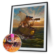 Charger l'image dans la galerie, Cat aventure - diamant rond complet - 30x40cm