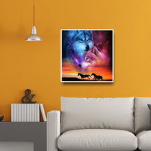 Charger l'image dans la galerie, Deux loups - diamant rond complet - 40x40cm