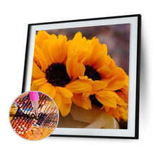 Charger l'image dans la galerie, Tournesol - diamant rond complet - 30x30cm