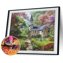 Charger l'image dans la galerie, Maison de château - diamant rond complet - 40x30cm