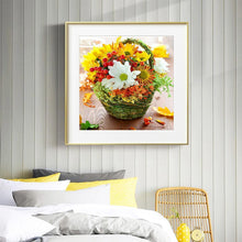 Charger l'image dans la galerie, Panier à fleurs - diamant rond complet - 30x30cm