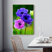 Charger l'image dans la galerie, Croix de fleur - diamant rond complet - 30x40cm