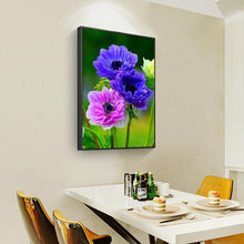 Charger l'image dans la galerie, Croix de fleur - diamant rond complet - 30x40cm