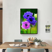 Charger l'image dans la galerie, Croix de fleur - diamant rond complet - 30x40cm