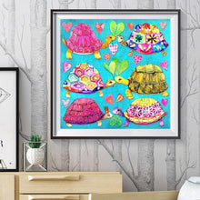 Charger l'image dans la galerie, Tortue - diamant rond complet - 30x30cm