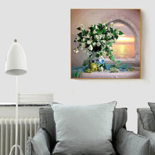 Charger l'image dans la galerie, Fleur de fenêtre - diamant rond complet - 30x30cm