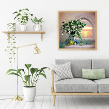 Charger l'image dans la galerie, Fleur de fenêtre - diamant rond complet - 30x30cm