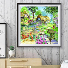 Charger l'image dans la galerie, Village - diamant rond complet - 30x30cm