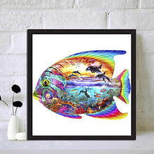 Charger l'image dans la galerie, Femmes de poisson - diamant rond complet - 30x30cm