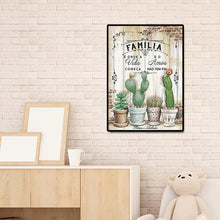 Charger l'image dans la galerie, Cactus et lettres - diamant rond complet - 30x40cm