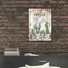 Charger l'image dans la galerie, Cactus et lettres - diamant rond complet - 30x40cm