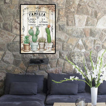 Charger l'image dans la galerie, Cactus et lettres - diamant rond complet - 30x40cm