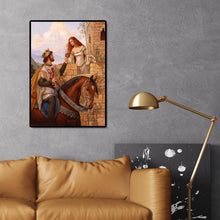 Charger l'image dans la galerie, Princesse et chevalier - diamant rond complet - 30x40cm