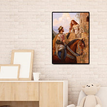 Charger l'image dans la galerie, Princesse et chevalier - diamant rond complet - 30x40cm