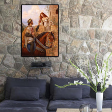 Charger l'image dans la galerie, Princesse et chevalier - diamant rond complet - 30x40cm