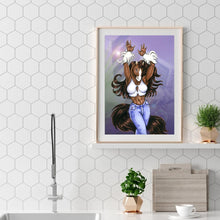 Charger l'image dans la galerie, Fille de cheval - diamant rond complet - 30x40cm