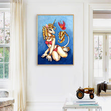 Charger l'image dans la galerie, Fille de cheval - diamant rond complet - 30x40cm