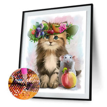 Charger l'image dans la galerie, Souris de chat - diamant rond complet - 30x40cm