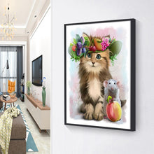 Charger l'image dans la galerie, Souris de chat - diamant rond complet - 30x40cm