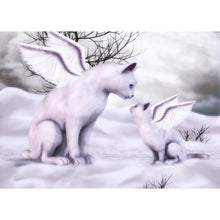 Charger l'image dans la galerie, Chat avec des ailes femmes - diamant rond complet - 30x40cm