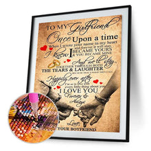 Charger l'image dans la galerie, Main dans la main - diamant rond complet - 30x40cm