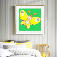Charger l'image dans la galerie, Papillon de dessin animé - diamant rond complet - 30x30cm