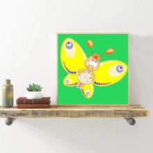 Charger l'image dans la galerie, Papillon de dessin animé - diamant rond complet - 30x30cm