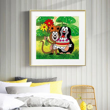 Charger l'image dans la galerie, Anniversaire animal - diamant rond complet - 30x30cm