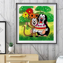 Charger l'image dans la galerie, Anniversaire animal - diamant rond complet - 30x30cm