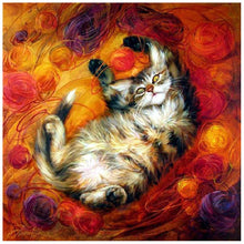 Charger l'image dans la galerie, Animal de chat - diamant rond complet - 30x30cm