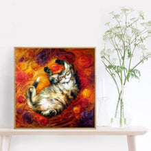 Charger l'image dans la galerie, Animal de chat - diamant rond complet - 30x30cm