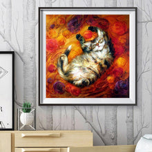 Charger l'image dans la galerie, Animal de chat - diamant rond complet - 30x30cm