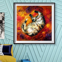 Charger l'image dans la galerie, Animal de chat - diamant rond complet - 30x30cm