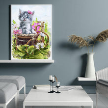 Charger l'image dans la galerie, Chat - diamant rond complet - 30x40cm