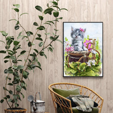 Charger l'image dans la galerie, Chat - diamant rond complet - 30x40cm