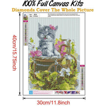 Charger l'image dans la galerie, Chat - diamant rond complet - 30x40cm