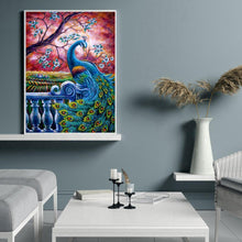 Charger l'image dans la galerie, Paon - diamant rond complet - 30x40cm