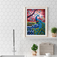 Charger l'image dans la galerie, Paon - diamant rond complet - 30x40cm