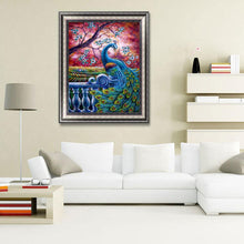 Charger l'image dans la galerie, Paon - diamant rond complet - 30x40cm