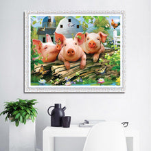 Charger l'image dans la galerie, Porc - diamant rond complet - 30x40cm