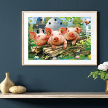 Charger l'image dans la galerie, Porc - diamant rond complet - 30x40cm