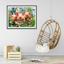 Charger l'image dans la galerie, Porc - diamant rond complet - 30x40cm