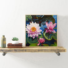 Charger l'image dans la galerie, Lotus - diamant rond complet - 30x30cm